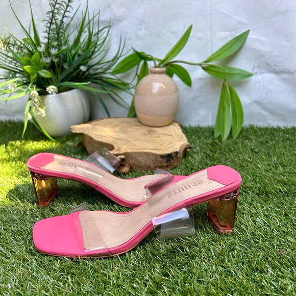 SCHUTZ ariella acrylic high heel multimeter transparent size 6.5 New - Picture 12 of 16